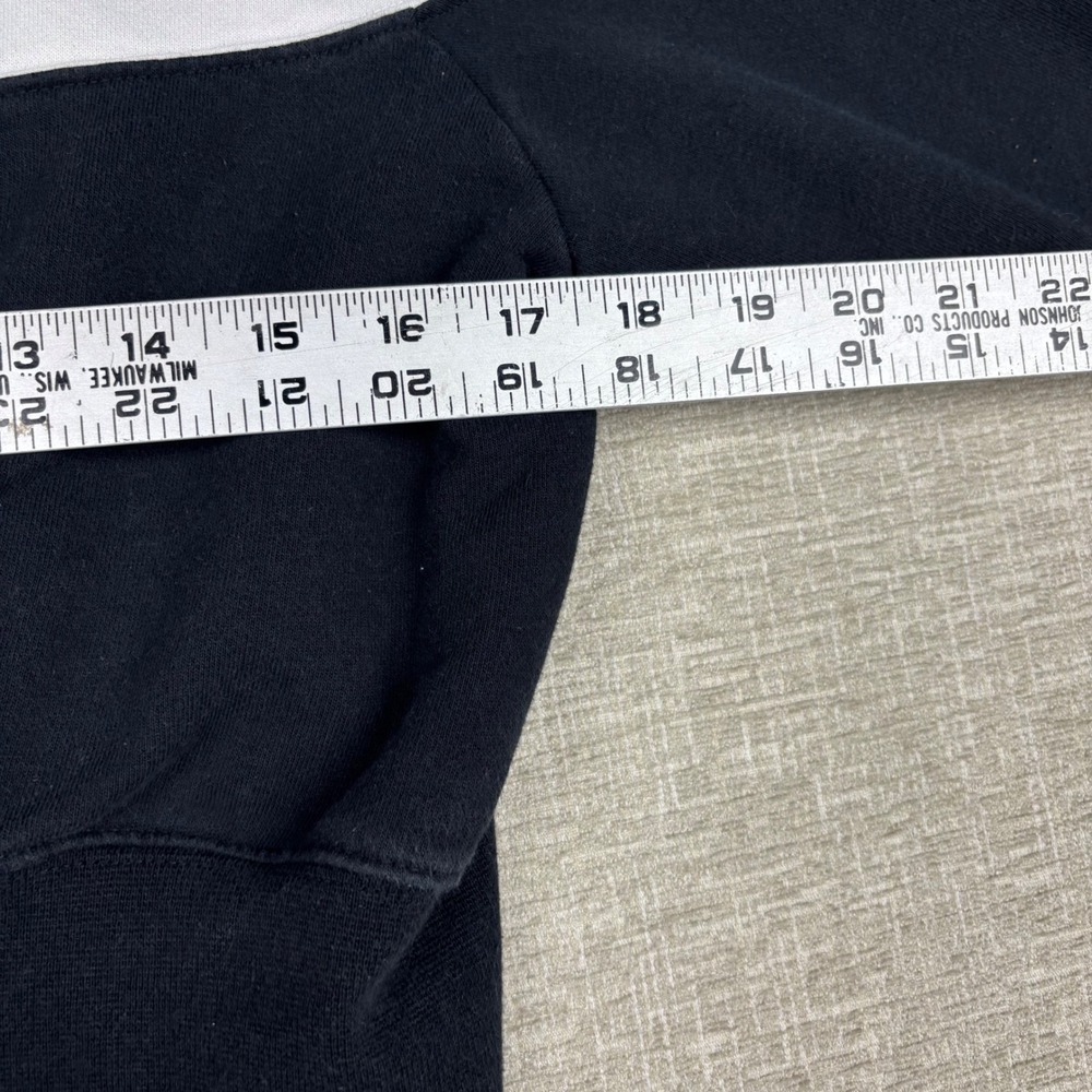 Nike Womens Sportswear Cropped Chevron Colorblock Sweatshirt Black White Medium - Picture 7 of 9